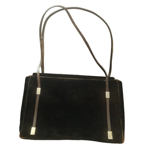 Gucci brown velvet purse with python straps - Picture 1 of 12